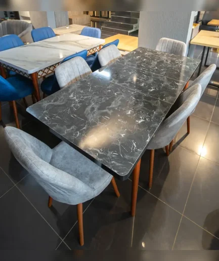 Furniture-Sarayi-6 Seater Dining Set black