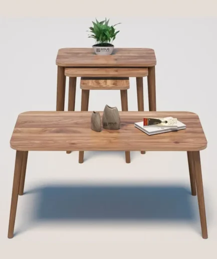 Furniture-Sarayi-F3012 (3) Set Coffee Table + 1 Centre Table