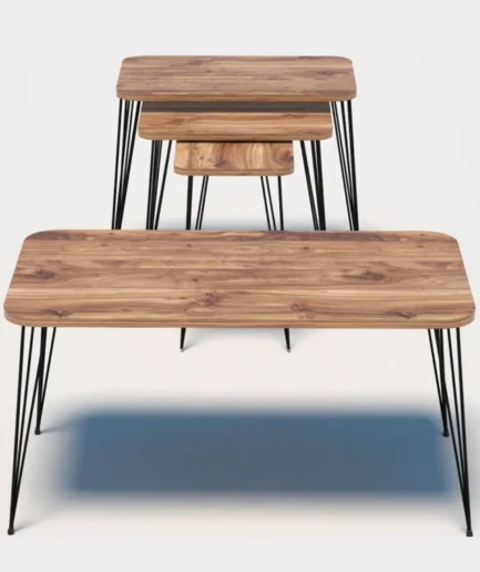 Furniture-Sarayi-Table F3022 (3) Set Coffee Table + 1 Centre Table